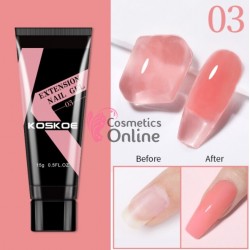 PolyGel UV/ LED pentru unghii false KOSKOE Extension Nail Gel 15 ML 03 - Rose